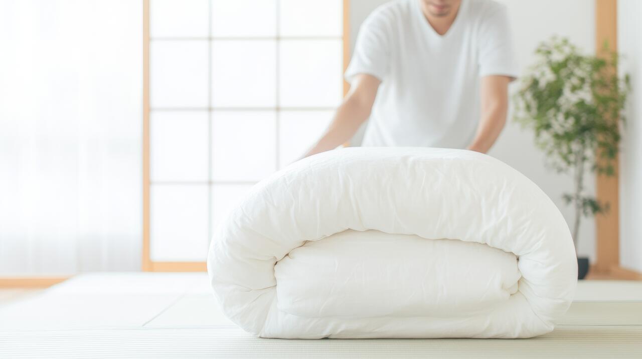 大型乾燥機でふっくらと仕上げられた布団